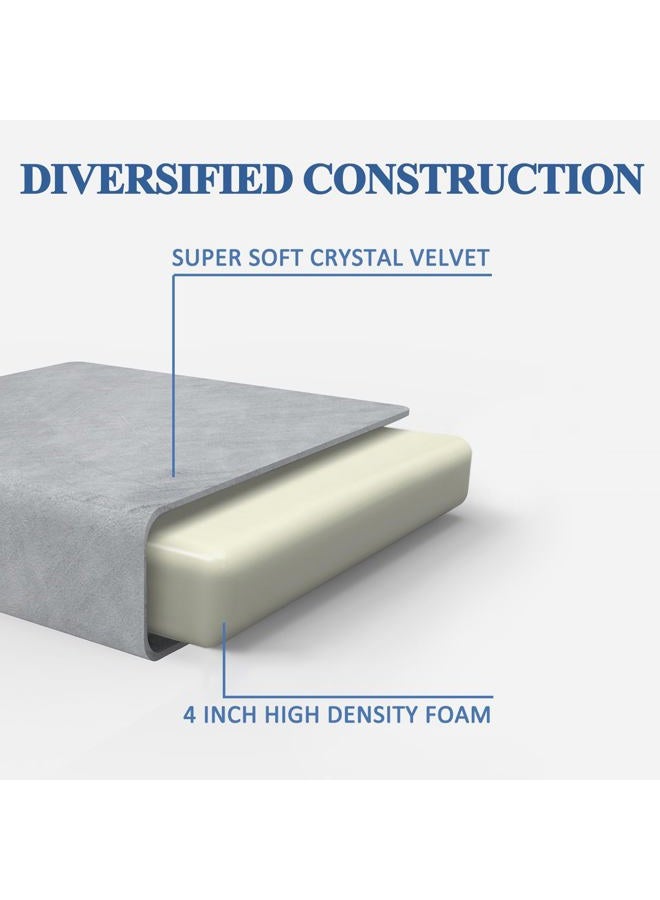 SINWEEK Tri Folding Mattress Foam Topper 4" Thickness Floor Cot Mattress, Guset Bed with Removable&Machine Washable Cover and Lining, CertiPUR-US Certified 25 x 75 Inch - Image 4