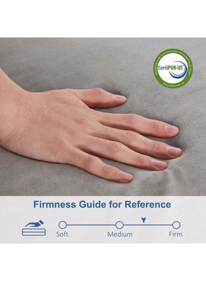 SINWEEK Tri Folding Mattress Foam Topper 4" Thickness Floor Cot Mattress, Guset Bed with Removable&Machine Washable Cover and Lining, CertiPUR-US Certified 25 x 75 Inch - Image 5