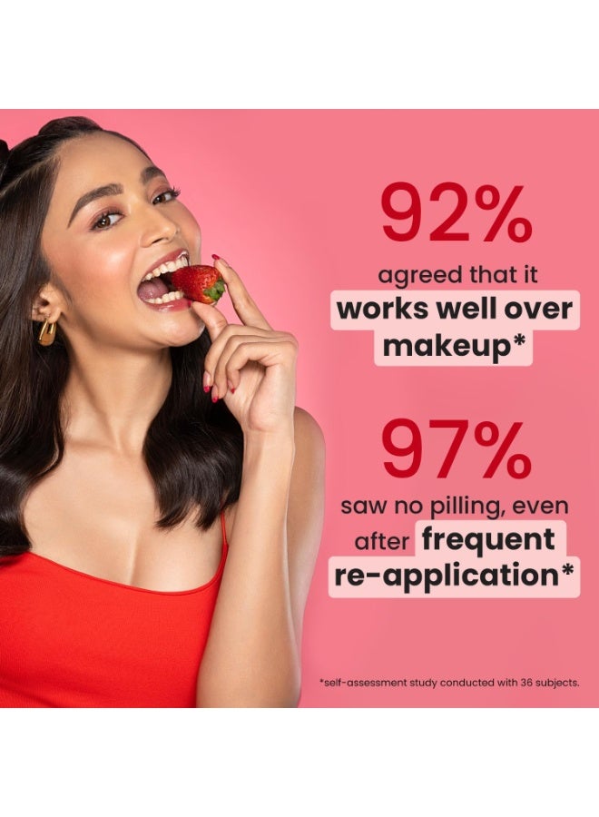 دوت آند كي واقي شمس ستروبيري ديو بعامل حماية 50، للاستخدام أثناء التنقل، واسع الطيف، حماية من أشعة الشمس فوق البنفسجية الطويلة والمتوسطة، مع حمض الهيالورونيك والسيراميد، مناسب للبشرة العادية، لترطيب البشرة ووقايتها من العوامل الخارجية، خالٍ من المتاعب، 20 جم - Image 4