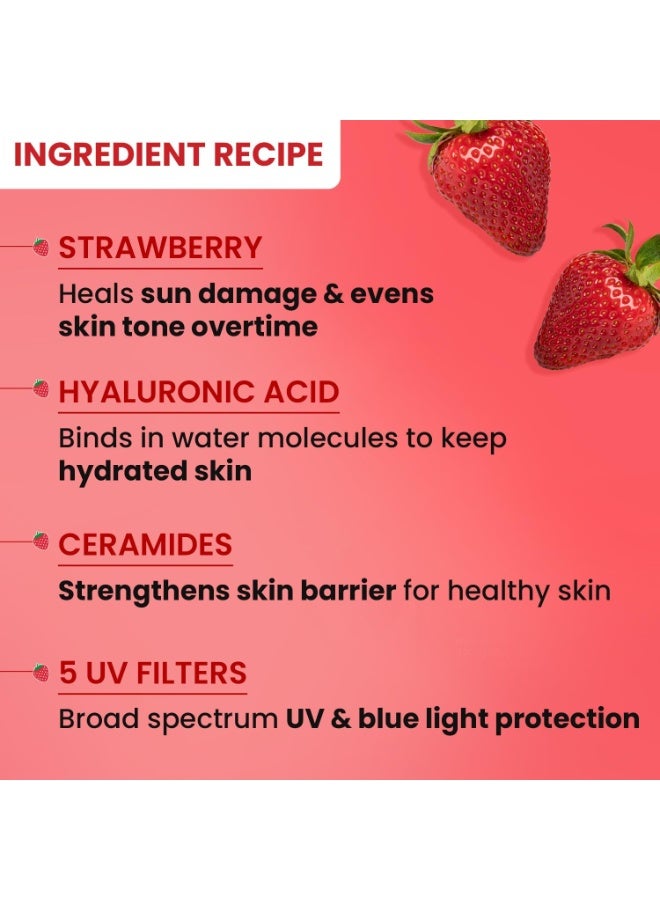 دوت آند كي واقي شمس ستروبيري ديو بعامل حماية 50، للاستخدام أثناء التنقل، واسع الطيف، حماية من أشعة الشمس فوق البنفسجية الطويلة والمتوسطة، مع حمض الهيالورونيك والسيراميد، مناسب للبشرة العادية، لترطيب البشرة ووقايتها من العوامل الخارجية، خالٍ من المتاعب، 20 جم - Image 5