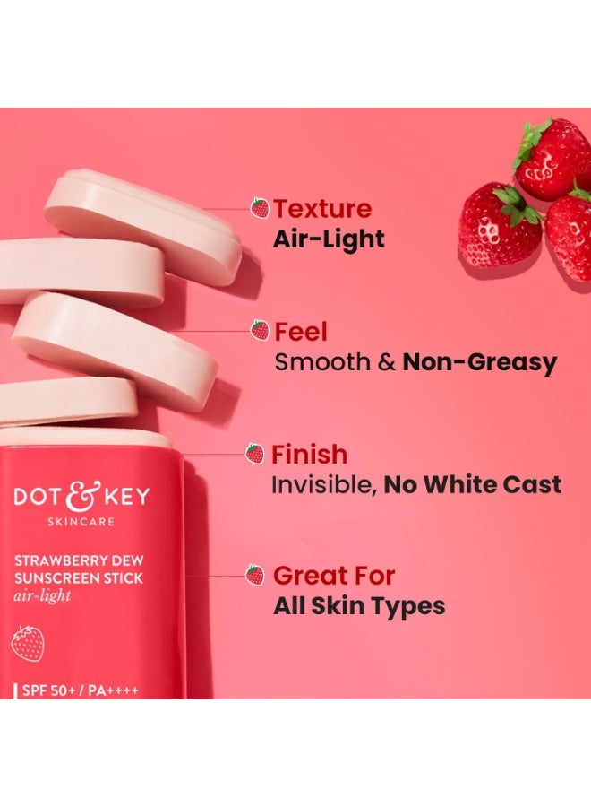 دوت آند كي واقي شمس ستروبيري ديو بعامل حماية 50، للاستخدام أثناء التنقل، واسع الطيف، حماية من أشعة الشمس فوق البنفسجية الطويلة والمتوسطة، مع حمض الهيالورونيك والسيراميد، مناسب للبشرة العادية، لترطيب البشرة ووقايتها من العوامل الخارجية، خالٍ من المتاعب، 20 جم - Image 2