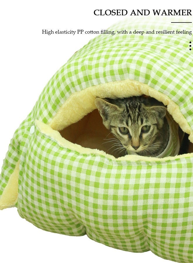 DUNISO Half-Enclosed Cat Bed,Cat House, Cat Cave, Cat Sleeping Bed,Soft Plush Indoor Pet Bed Sofa,Washable Dog Bed,Portable Winter Warm Pet Bed Puppy Dog Calming Bed,Foldable Pet Cave Bed for Dogs and Small Cats - Image 5