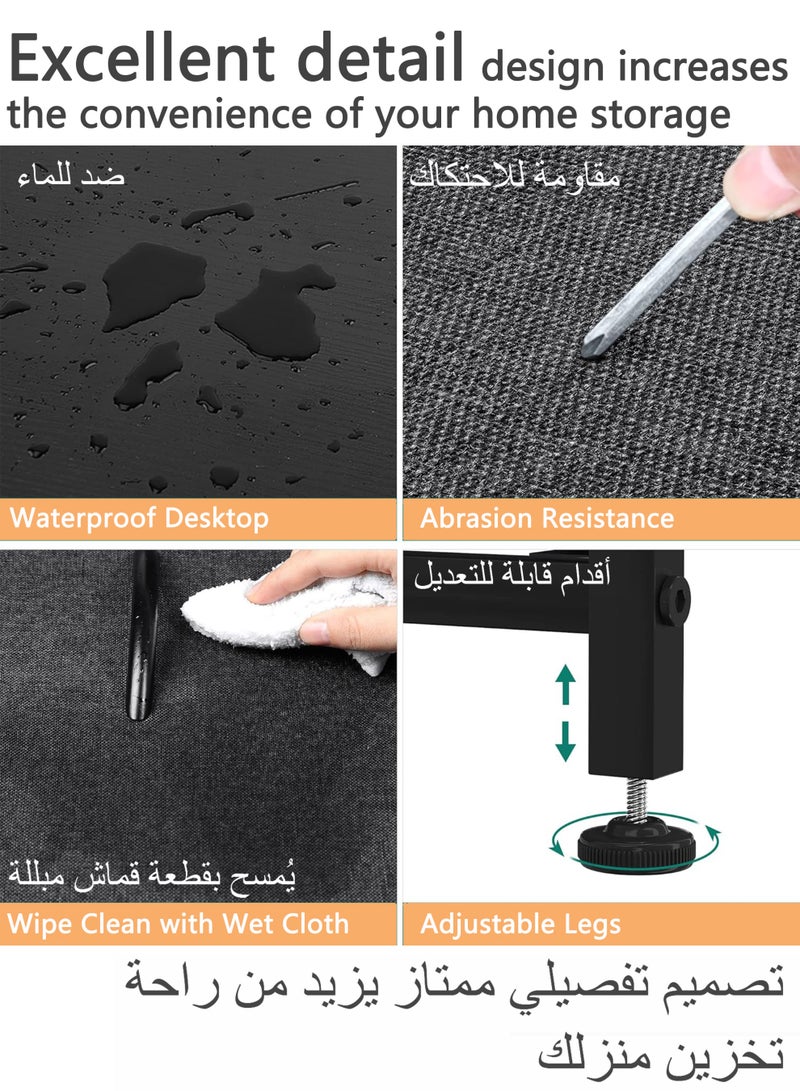 ويمارت خزانة ملابس لغرفة النوم مع 9 أدراج وصندوق تخزين واسع مع صناديق قماش قابلة للإزالة ووحدة تنظيم تخزين لغرفة المعيشة والمدخل والردهة وغرفة الأطفال،رمادي - Image 2