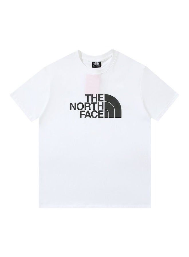 The North Face White T-Shirt with Black Logo Print Size 4XL - Image 1
