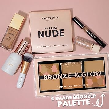 Profusion Cosmetics باليت برونزر بروفيوجن كوزمتيكس برونز آند جلو 6 درجات لمظهر ساحر - Image 4