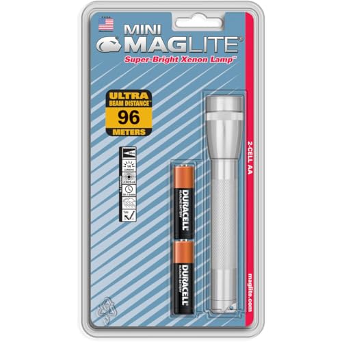 Maglite Mini Incandescent 2-Cell AA Flashlight, Silver - Image 2