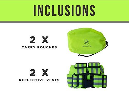 Apace Vision Reflective Vest (2 Pack) Lightweight, Adjustable & Elastic Safety & High Visibility for Running, Jogging, Walking, Cycling (Neon Yellow) - Image 2