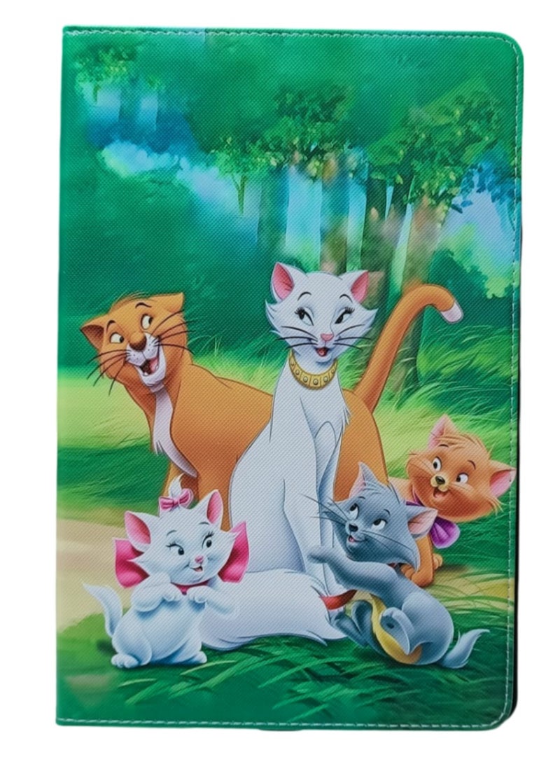 Aristocats Print Flip case Compatible with Samsung Galaxy Tab A9 Plus/A9+ 11 Inch 2023 (SM-X210/X216/X218), Case with Pen Holder, Stand Protective Case - Image 4