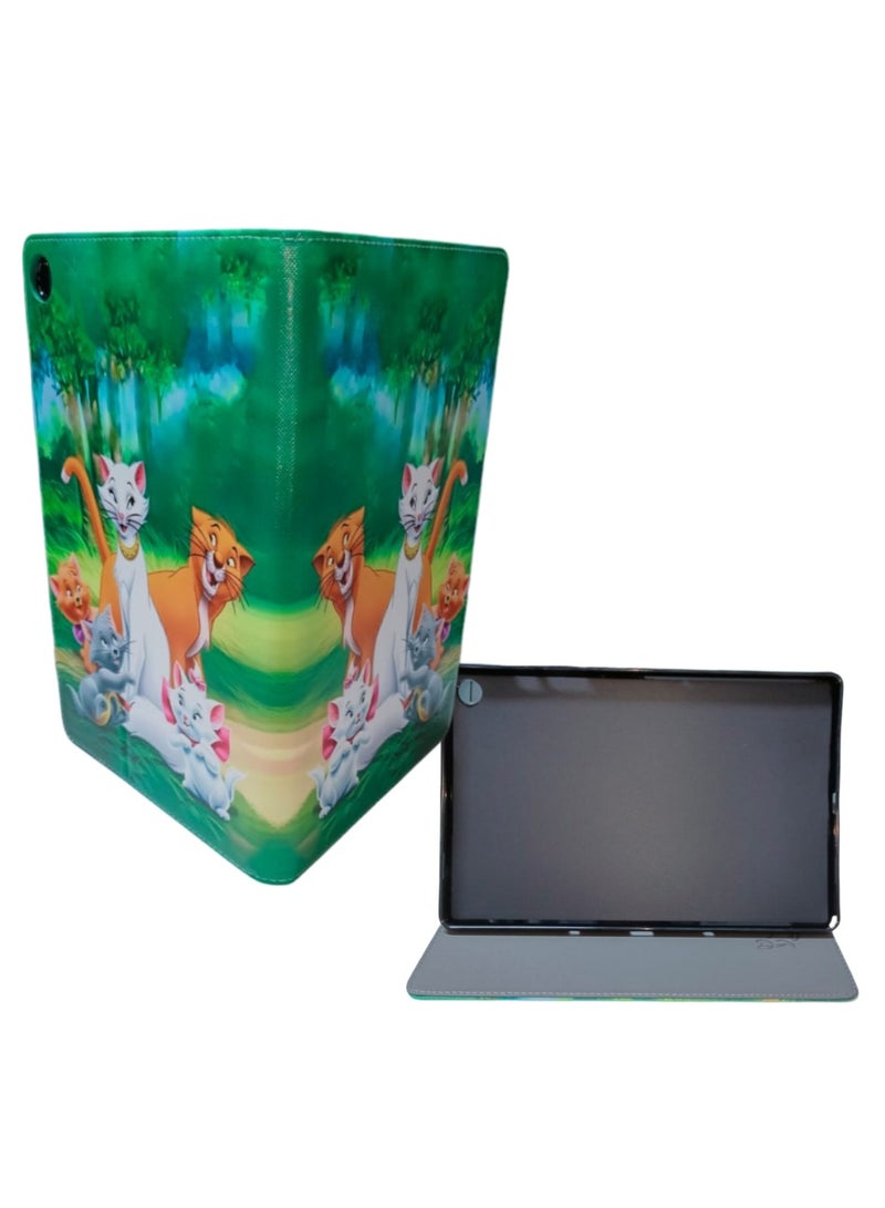 Aristocats Print Flip case Compatible with Samsung Galaxy Tab A9 Plus/A9+ 11 Inch 2023 (SM-X210/X216/X218), Case with Pen Holder, Stand Protective Case - Image 3