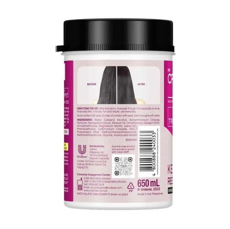 Cream Silk Daily Treatment Keratin Rebond Straight, 650ml - Image 2