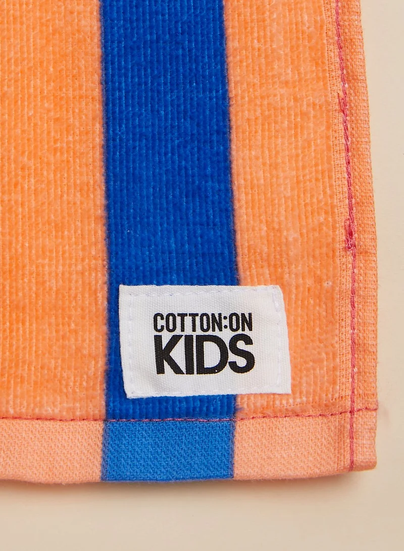 Cotton On Kids Colour Block Stripe Hooded Towel
