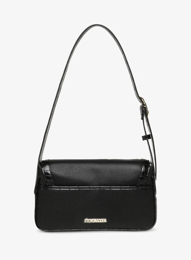 ستيف مادن حقيبة كتف جلد صناعي بنقشة تمساح