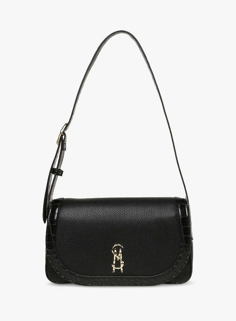 ستيف مادن حقيبة كتف جلد صناعي بنقشة تمساح