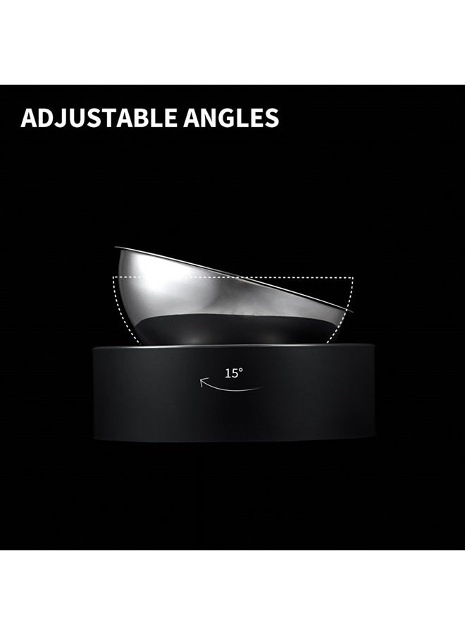 PETKIT وعاء طعام مرتفع للكلاب والقطط من الفولاذ المقاوم للصدأ 304، وعاء طعام وماء مرتفع للحيوانات الأليفة، أوعية قطط مرتفعة، وعاء قطط مائل غير قابل للانزلاق، لا ينسكب - Image 5