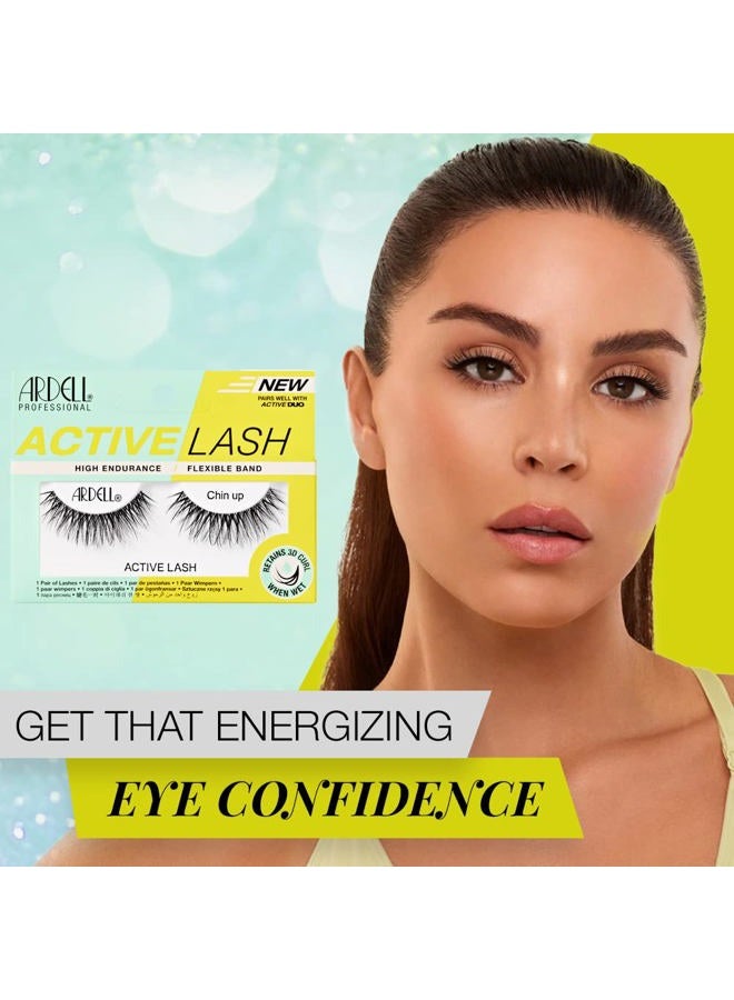 ARDELL Active Lashes Chin Up - Waterproof, Natural Volume False Eyelashes for Natural Look, 1 Pair - Image 3