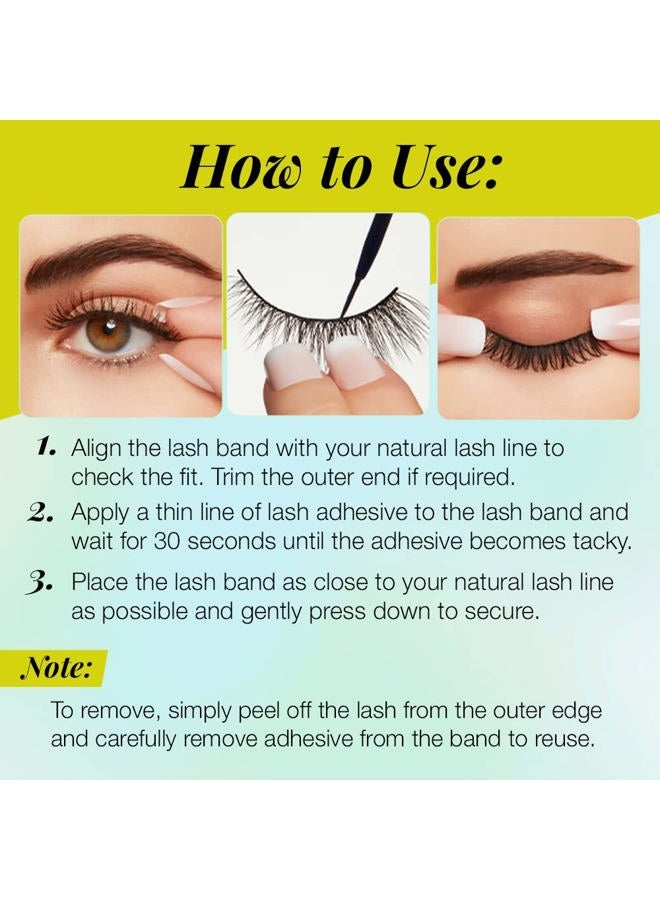 ARDELL Active Lashes Chin Up - Waterproof, Natural Volume False Eyelashes for Natural Look, 1 Pair - Image 5