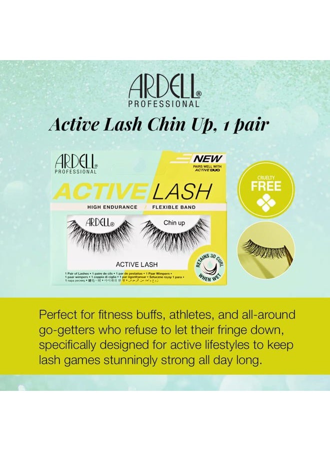 ARDELL Active Lashes Chin Up - Waterproof, Natural Volume False Eyelashes for Natural Look, 1 Pair - Image 2