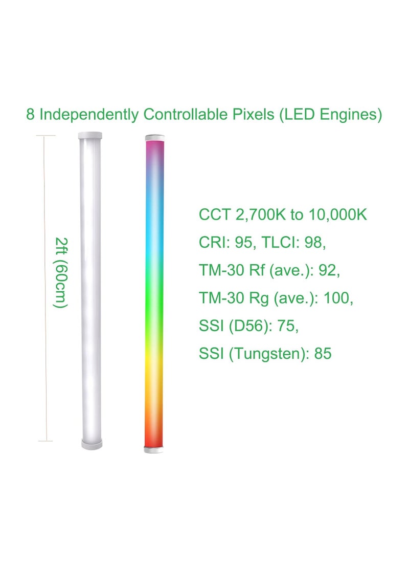 Aputure - Amaran PT2c Pixel Led Tube Light,8 RGBWW Pixels Tube Video Light,6W Power (60cm/23.6Inch) Amaran T2C - Image 1