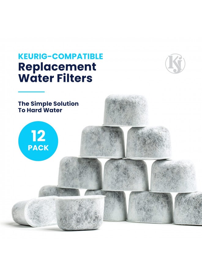 K&J 12 Pack Keurig Filter Replacement by K&J - Compatible with Keurig Coffee Machine (2.0 and older)  - Image 1