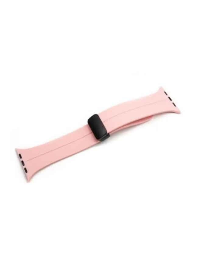 Silicone Strap for Apple Watch - Pink - Water Resistant - Size - 38-40-41 mm  - Image 2
