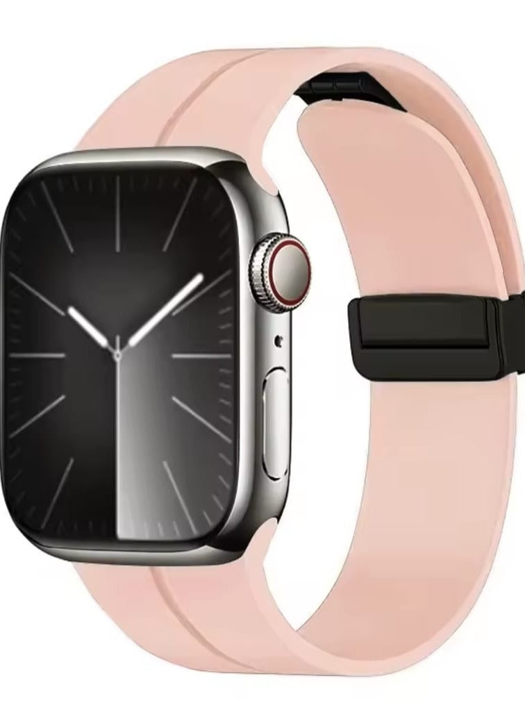 Silicone Strap for Apple Watch - Pink - Water Resistant - Size - 38-40-41 mm  - Image 1