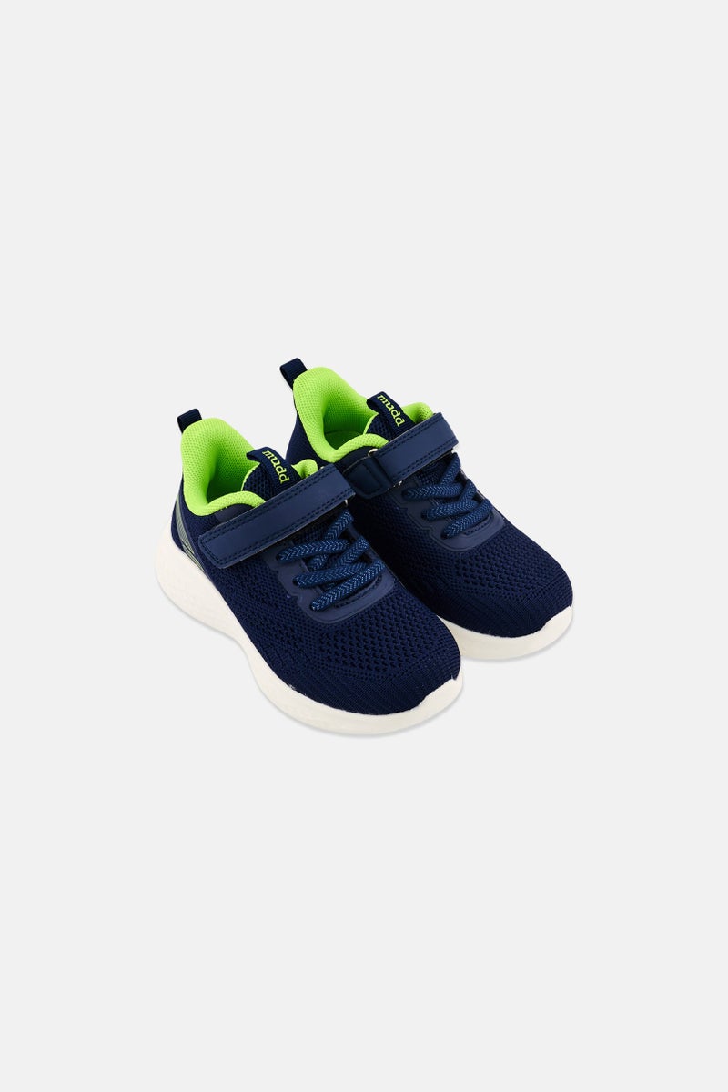 Mudd Toddlers Boy Velcro Closure Outdoor Shoes, Navy - Image 4