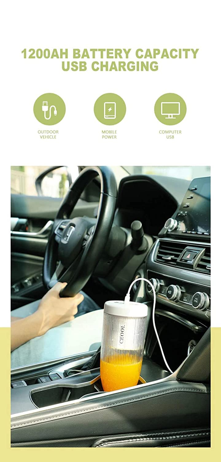 Overa Portable Blender Mini Jug Blenders Multifunctional Fruit Mixer Mini Blender for Smoothie Fresh Juice Blender Milk Shakes 350ml HomeGymTravel PINK - Image 5