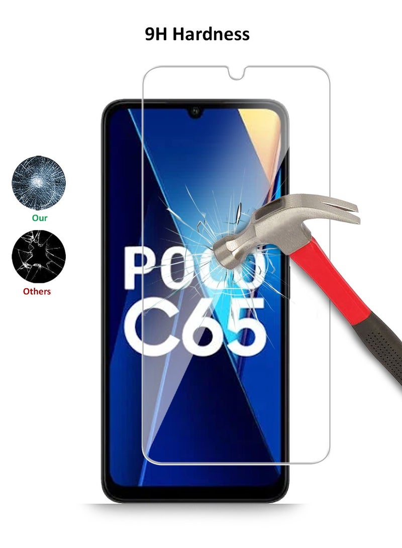 Techie Combo Pack 2 in 1 Case and Screen Protector for Xiaomi Poco C65  - Transparent TPU Bumper Case with HD Tempered Glass Screen Protector - Image 4