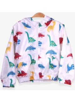 Breeze Boys Raincoat Colorful Dinosaur World White (1-6 Years)  - Image 1