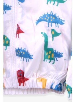 Breeze Boys Raincoat Colorful Dinosaur World White (1-6 Years)  - Image 4