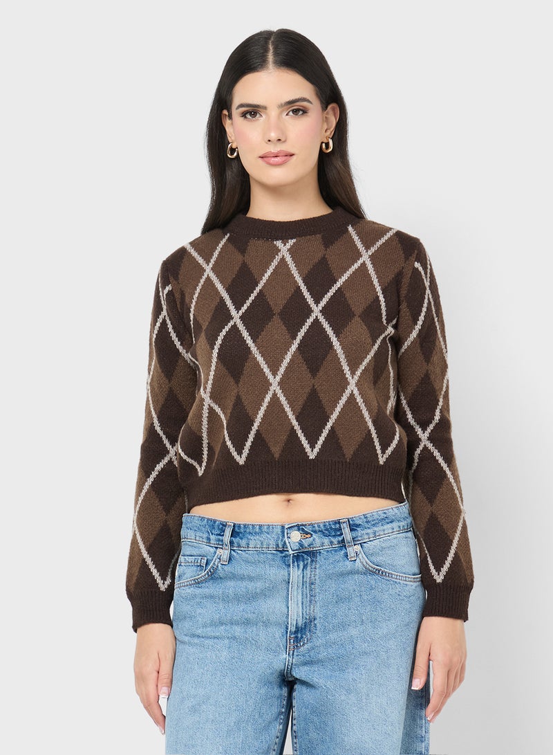 Ginger Fine Knit Acrylic Sweater - Image 1