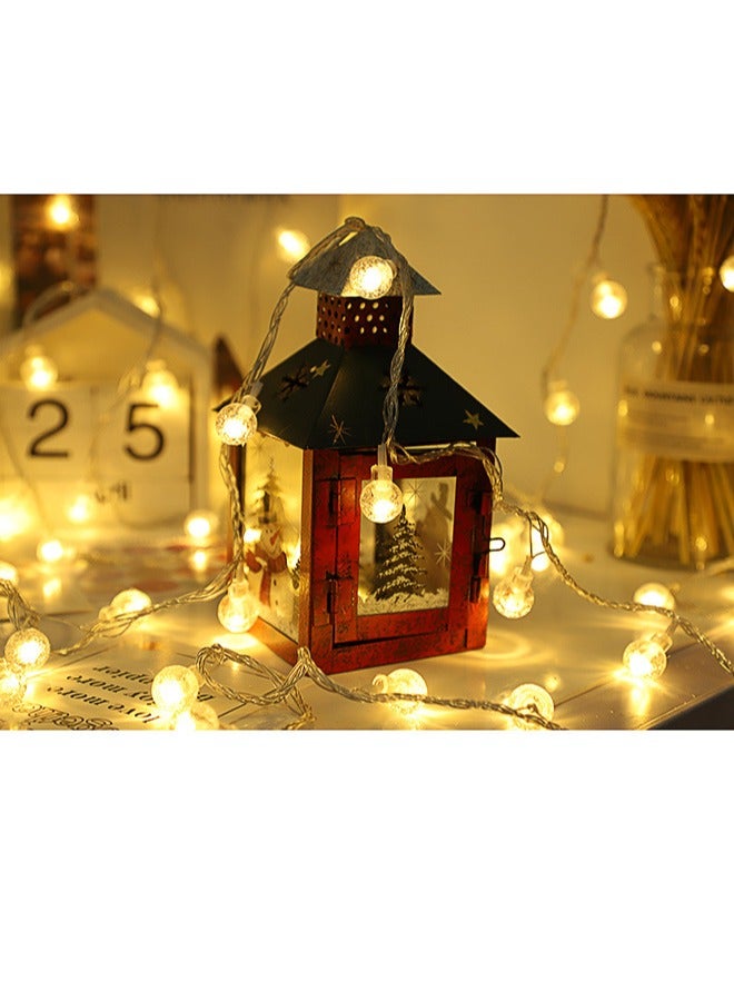 3M 20 LED Warm White Bubble Globe String Lights – Battery Operated (2xAA), Steady On, 2.3CM Big Crystal Balls for Bedroom, Party, Wedding, Holiday Decor (Indoor Use) - Image 2