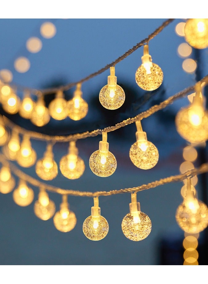 3M 20 LED Warm White Bubble Globe String Lights – Battery Operated (2xAA), Steady On, 2.3CM Big Crystal Balls for Bedroom, Party, Wedding, Holiday Decor (Indoor Use) - Image 4