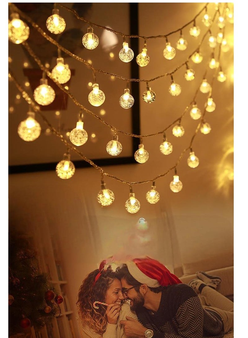3M 20 LED Warm White Bubble Globe String Lights – Battery Operated (2xAA), Steady On, 2.3CM Big Crystal Balls for Bedroom, Party, Wedding, Holiday Decor (Indoor Use) - Image 5