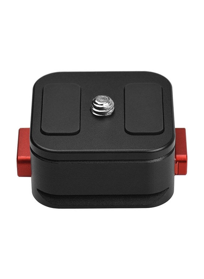 Generic - Aluminum Alloy Quick Release Plate Tripod QR Plate Camera Mount Adapter Quick Setup with 1/4 Inch Screw for DSLR Camera - Image 1