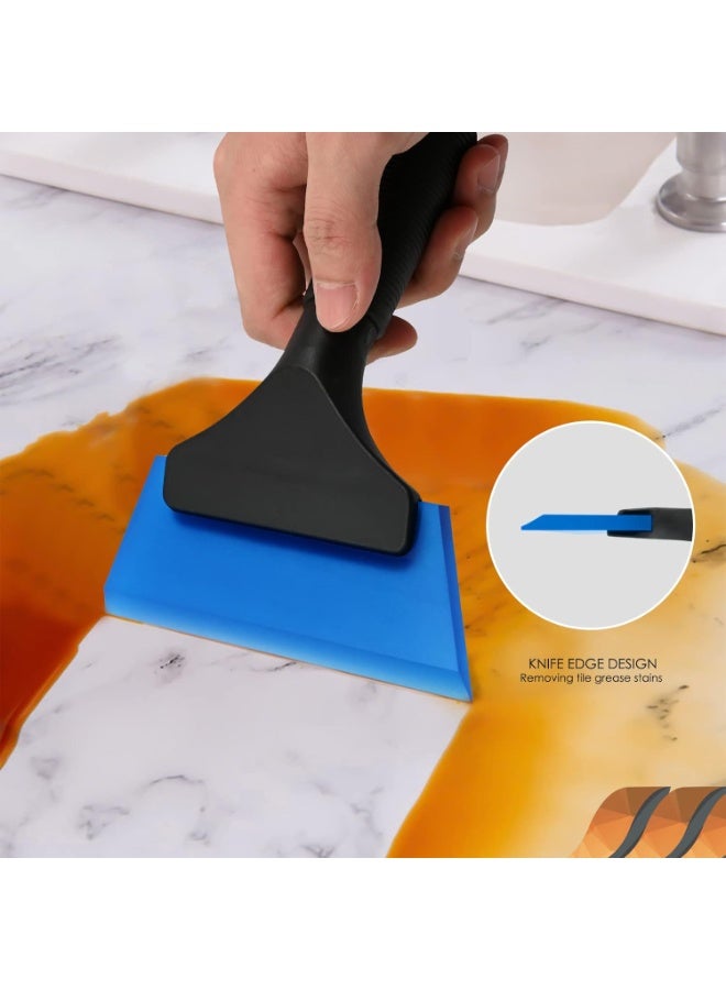 Small Squeegee 5 inch Rubber Window Tint Windshield Squeegee for Car Window, Glass, Mirror, Shower, Auto,Windows Cleaning(Blue) - Image 5