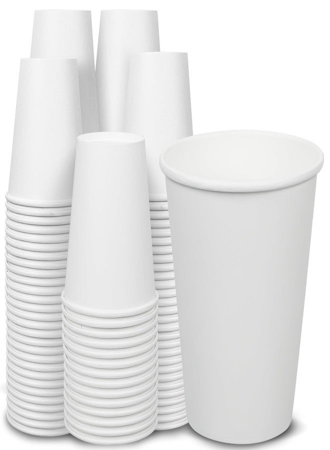 Ginkgo 200 Count 12 oz Disposable Coffee Cups Leak Proof Paper Cups Thickened Paper White Hot Coffee Cups - Image 1