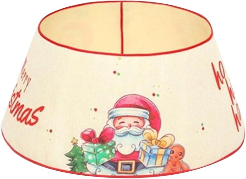 طوق شجرة الكريسماس تنورة 60 سم قابلة للطي قابلة لإعادة الاستخدام غطاء حلقة احتفالية اللون أ - Image 2