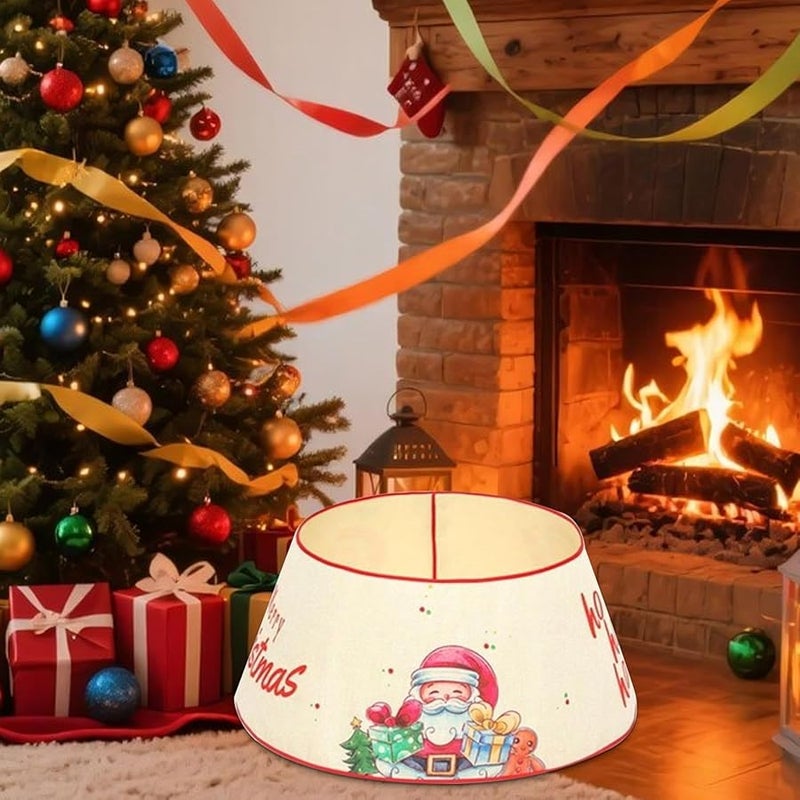 طوق شجرة الكريسماس تنورة 60 سم قابلة للطي قابلة لإعادة الاستخدام غطاء حلقة احتفالية اللون أ - Image 5