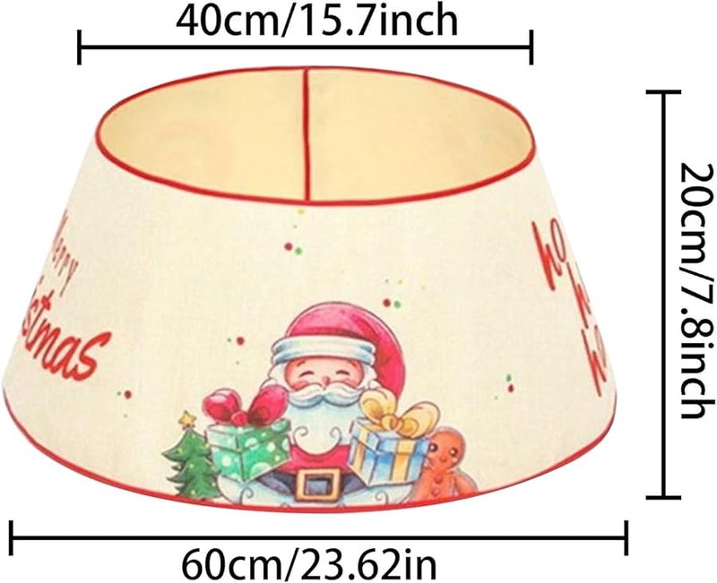 طوق شجرة الكريسماس تنورة 60 سم قابلة للطي قابلة لإعادة الاستخدام غطاء حلقة احتفالية اللون أ - Image 3