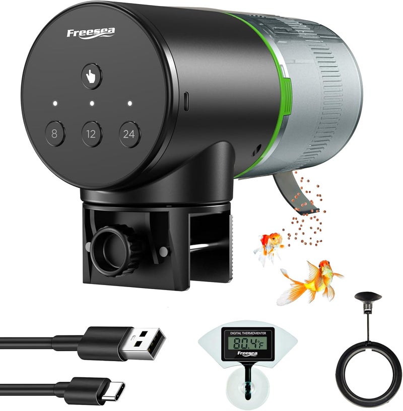 FREESEA Automatic Fish Feeder for Aquarium: Vacation Food Dispenser with Timer for Betta Tank - Image 1