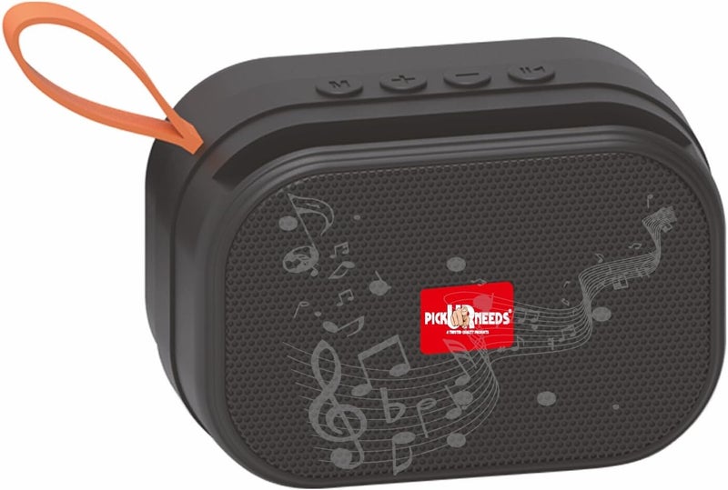 Pick Ur Needs Rechargeable Wireless 2 Side Bass Loud Speaker with USB/TF Card Support Portable 5 W Bluetooth Speaker (Black) - Image 1