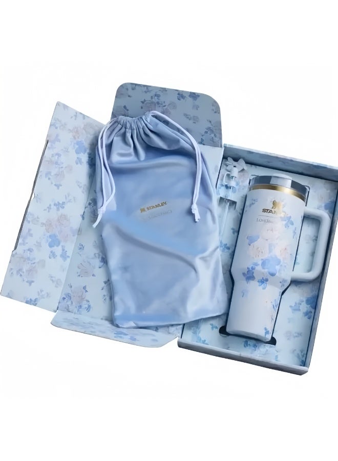 Stanley x LoveShackFancy Quencher 40OZ,Everblooming Rosettes,Presented in Elegant Gift-Ready Packaging - Image 3