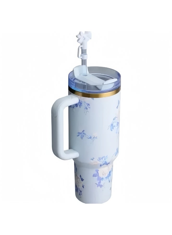 Stanley x LoveShackFancy Quencher 40OZ,Everblooming Rosettes,Presented in Elegant Gift-Ready Packaging - Image 2