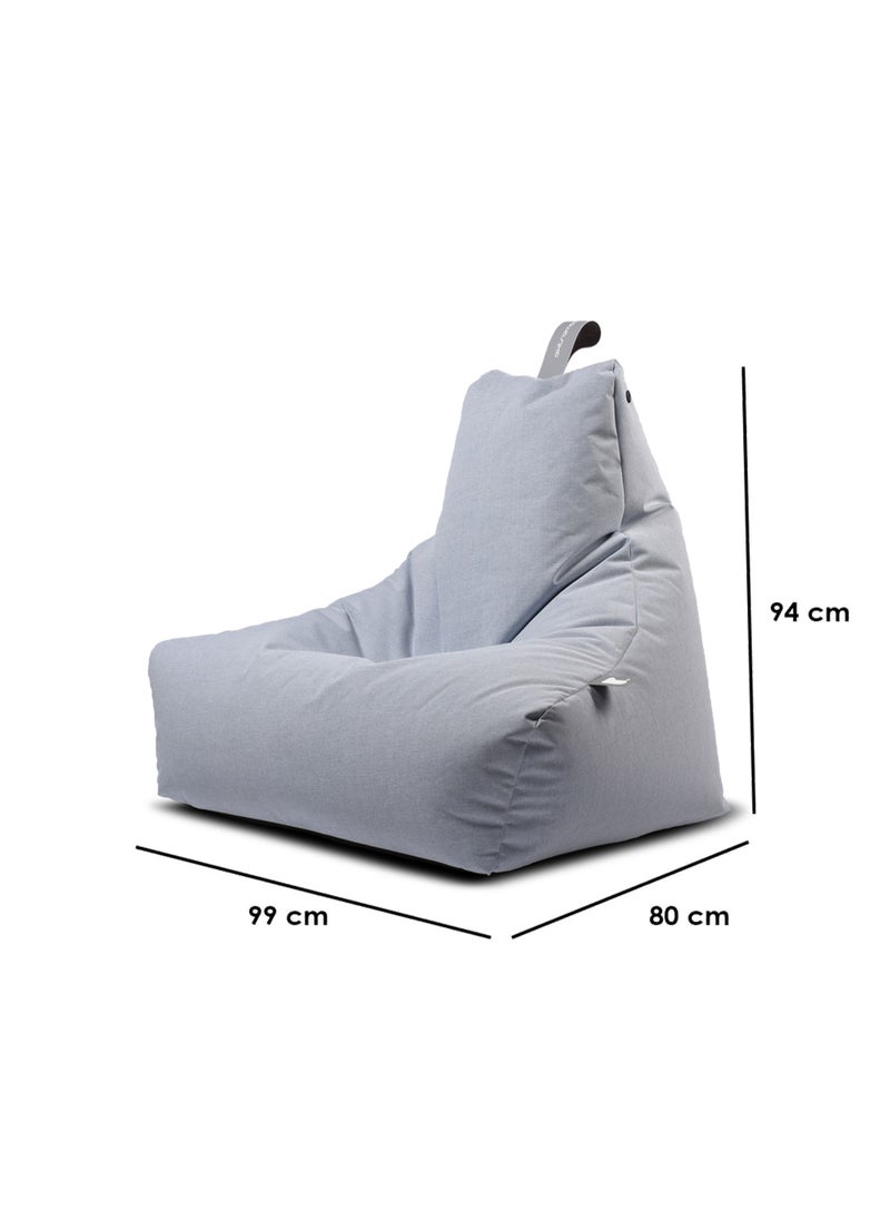 Extreme Lounging Extreme Lounging® - Original Mighty Pastel Bean Bag - Made in UK - Premium Quality Double Stitched Bean Bag - UV Protected & Waterproof - Large BeanBags Chair - Ideal for Indoor & Outdoor Use - Blue  - Image 2