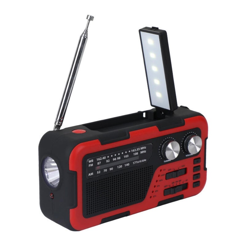 Multi-functional Hand-cranked Power Generation Radio Outdoor Emergency Solar Charging Bluetooth Speaker Strong Light Flashlight High-power Charging Treasure - Image 1