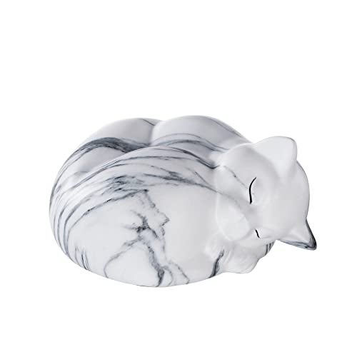 Kriss Art Pet Urns,Sleeping Resin Cremation Cat Urn, Cat Urns for Ashes, Small Animal Urn （White）… - Image 4
