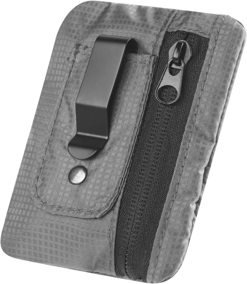 KOSMCCO RFID Blocking Clip Stash Pocket, Compact Hidden Travel Belt Wallet for Cards & Cash - Slim Pickpocket-Proof Design for Everyday Carry, Grey - Image 1