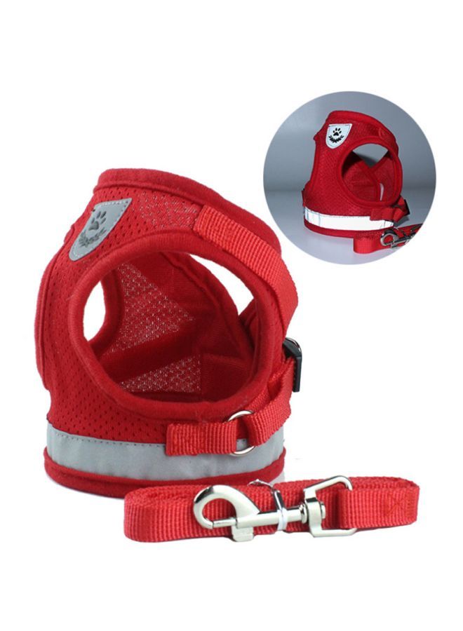 NIBEMINENT Corduroy Mesh Vest Leash Red 40 x 1.5 120centimeter - Image 2