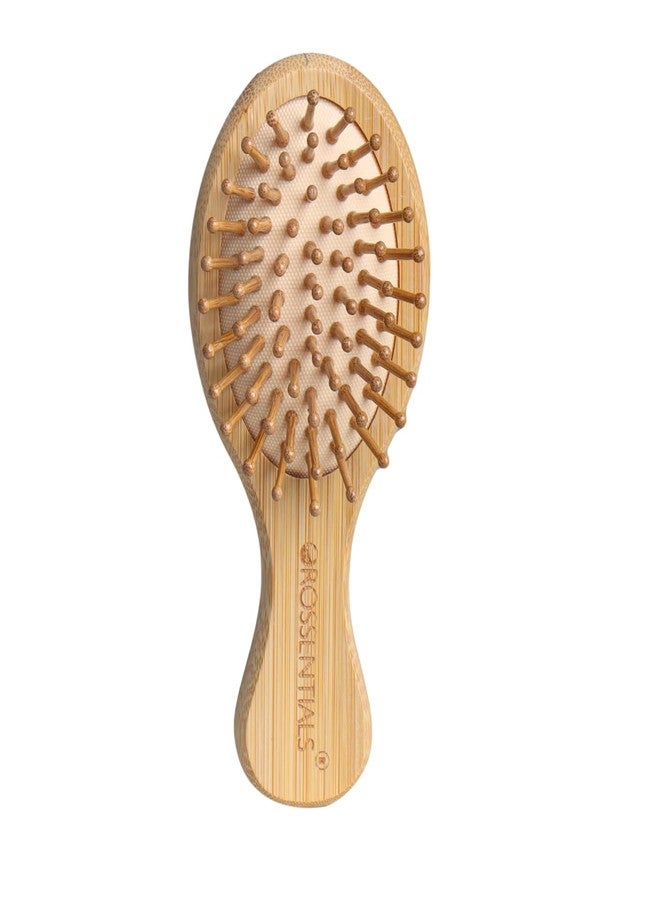 OROSSENTIALS Bamboo Hair Brush with bamboo bristles | Wooden Hair Unisex | Wooden Brush for Hair Small Hairbrush for Women | Paddle Hair Brush Paddle Brush for Women Travel Friendly - Image 1